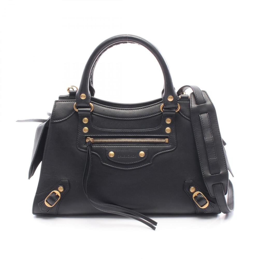 Balenciaga Neo City Handbag Leather Black